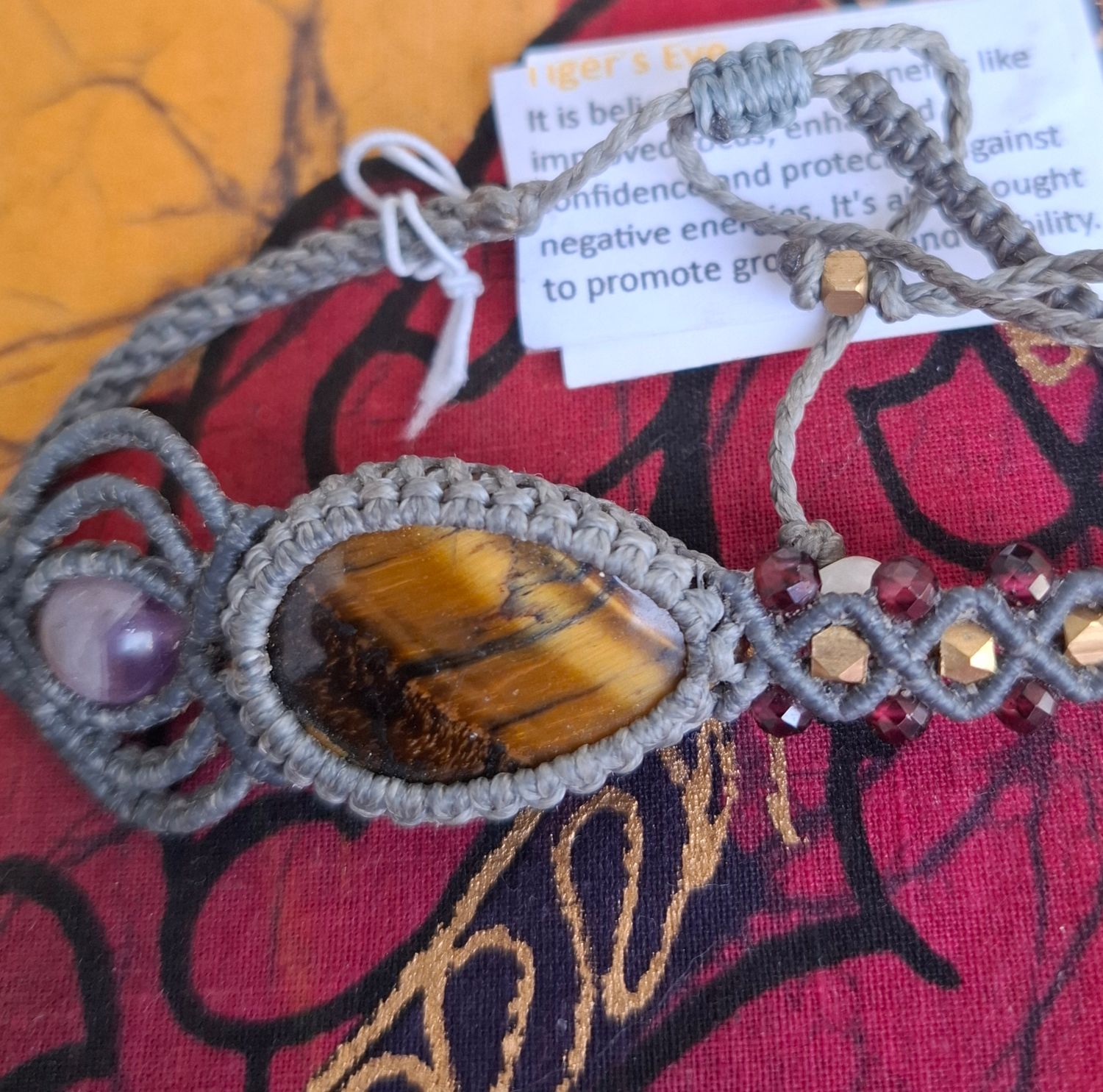 Macrame Bracelet Tiger Eye 