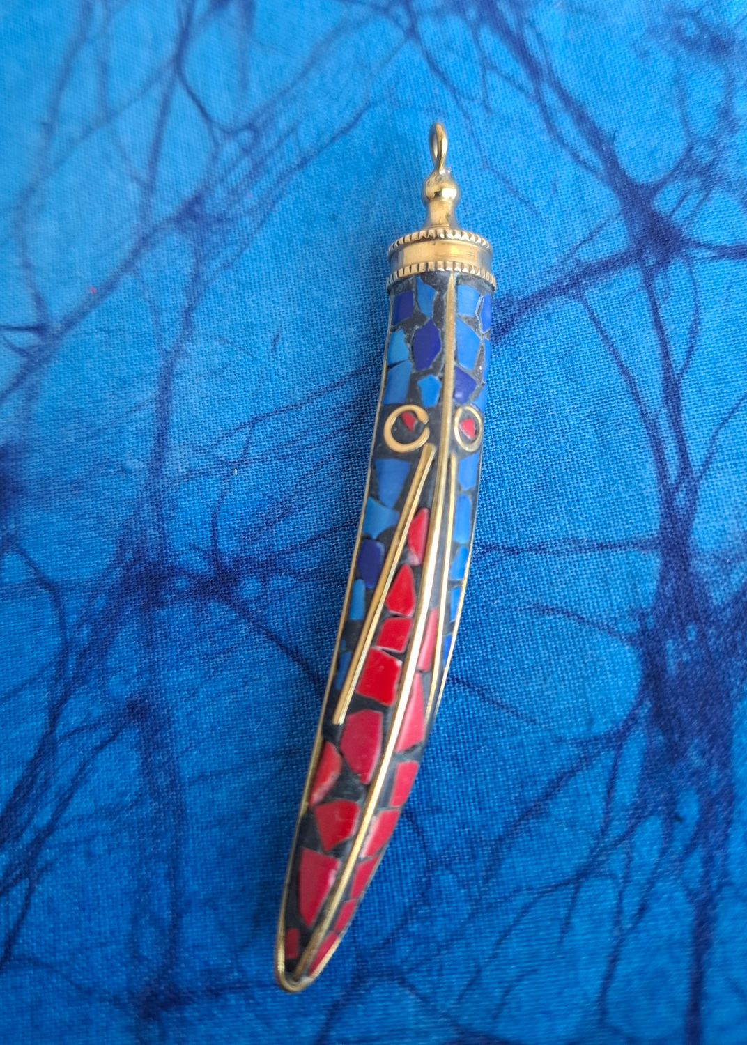 Tibetan horn pendant 