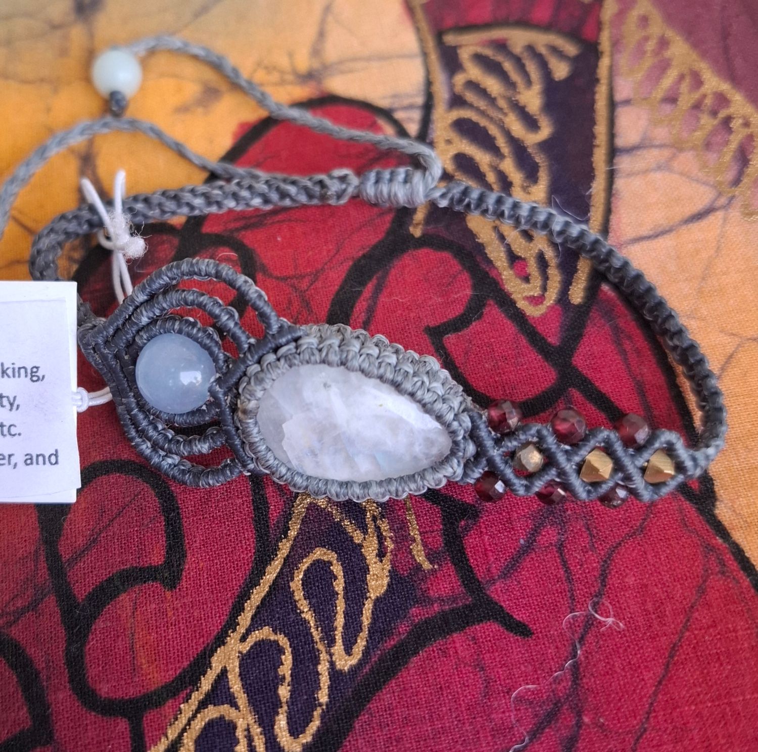 Macrame Bracelet Moonstone 