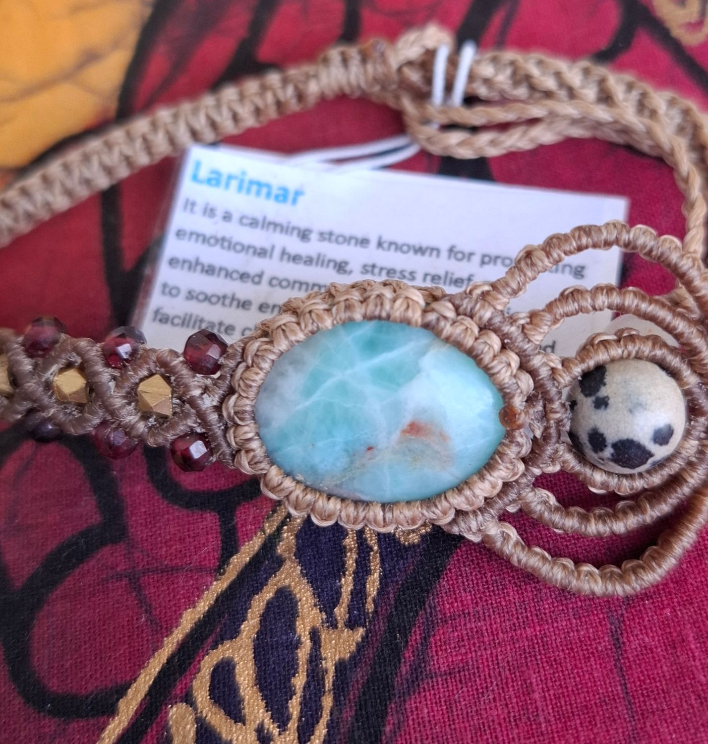Macrame Bracelet Larimar 