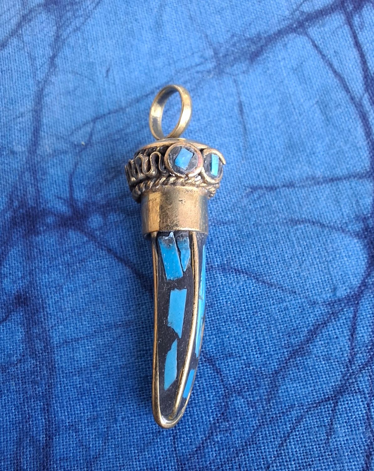 Tibetan horn pendant 