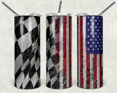American Checkered Flag Tumbler