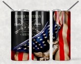 Veteran Military Army USA Flag-Proud Veteran Tumbler