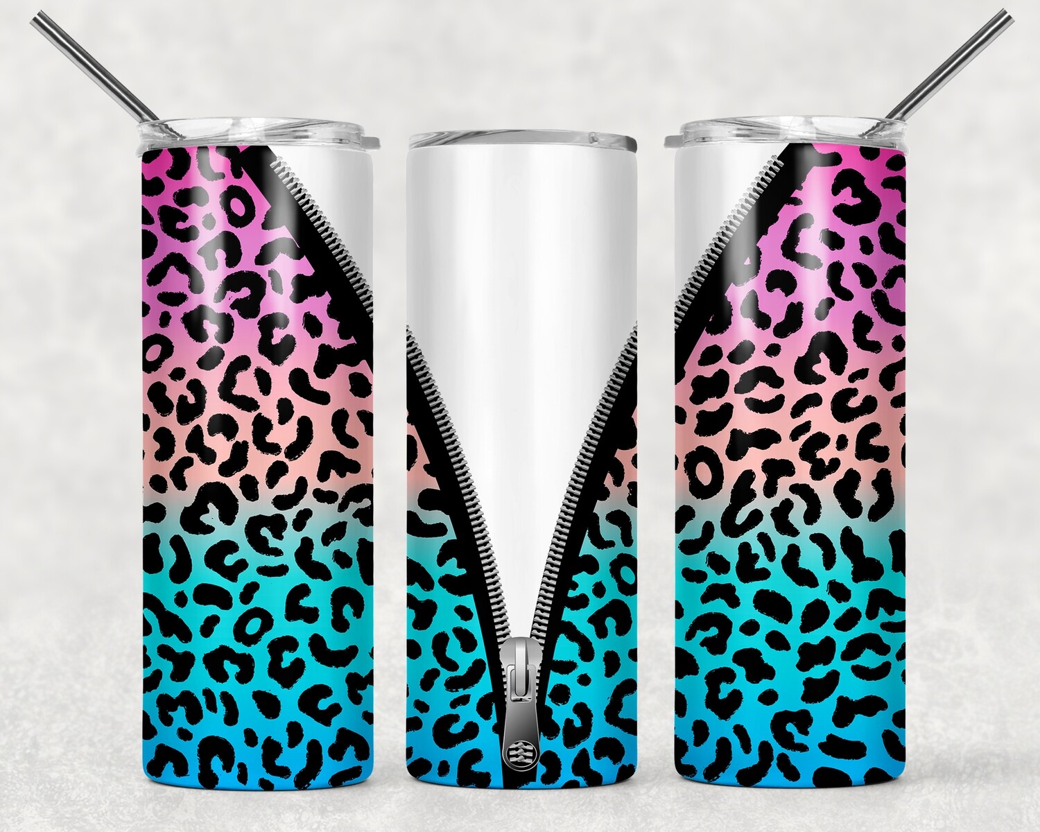 Zip Cheetah Tumbler With Your Text