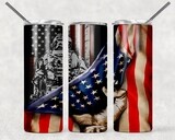 Veteran Military Army USA Flag Tumbler