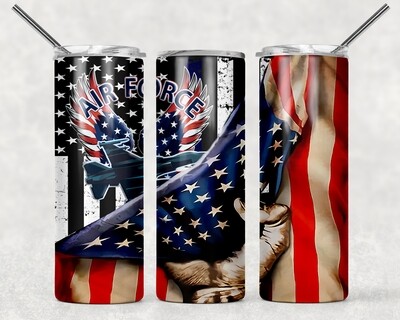 Air Force Veterans USA Flag Tumbler