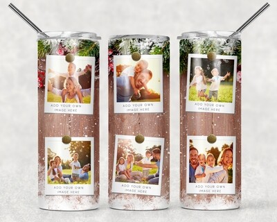 Christmas Polaroid Photo Tumbler