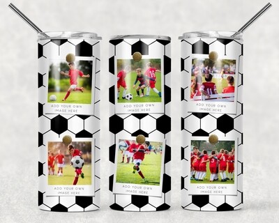 Soccer Football Polaroid Photo Tumbler