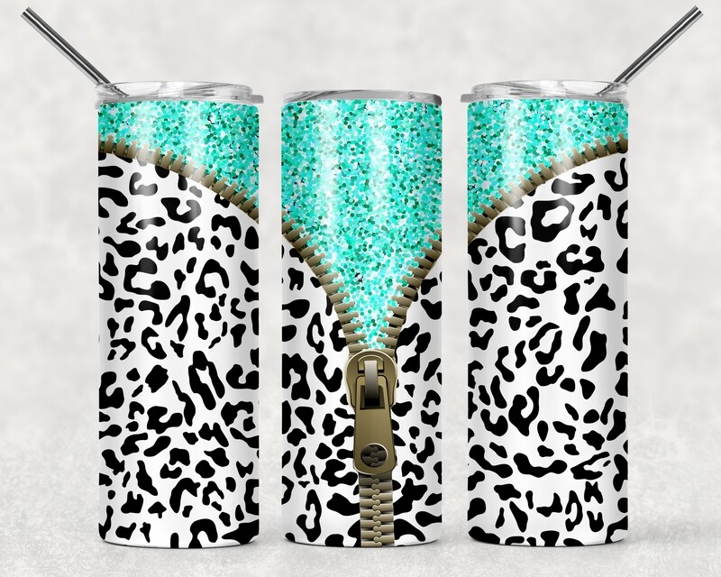 Zip Cheetah Print Tumbler