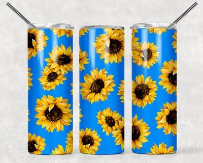 Blue Sunflower Tumbler