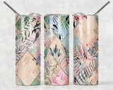 Floral Summer Palm Trees Tumbler