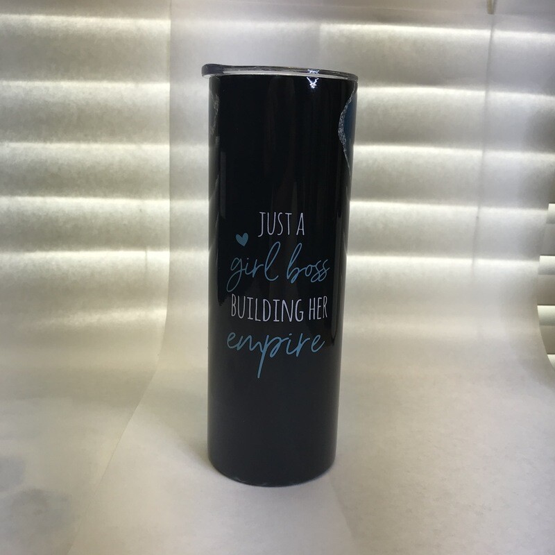 Just a Girl Boss Building Her Empire Agate Galaxy Tumbler