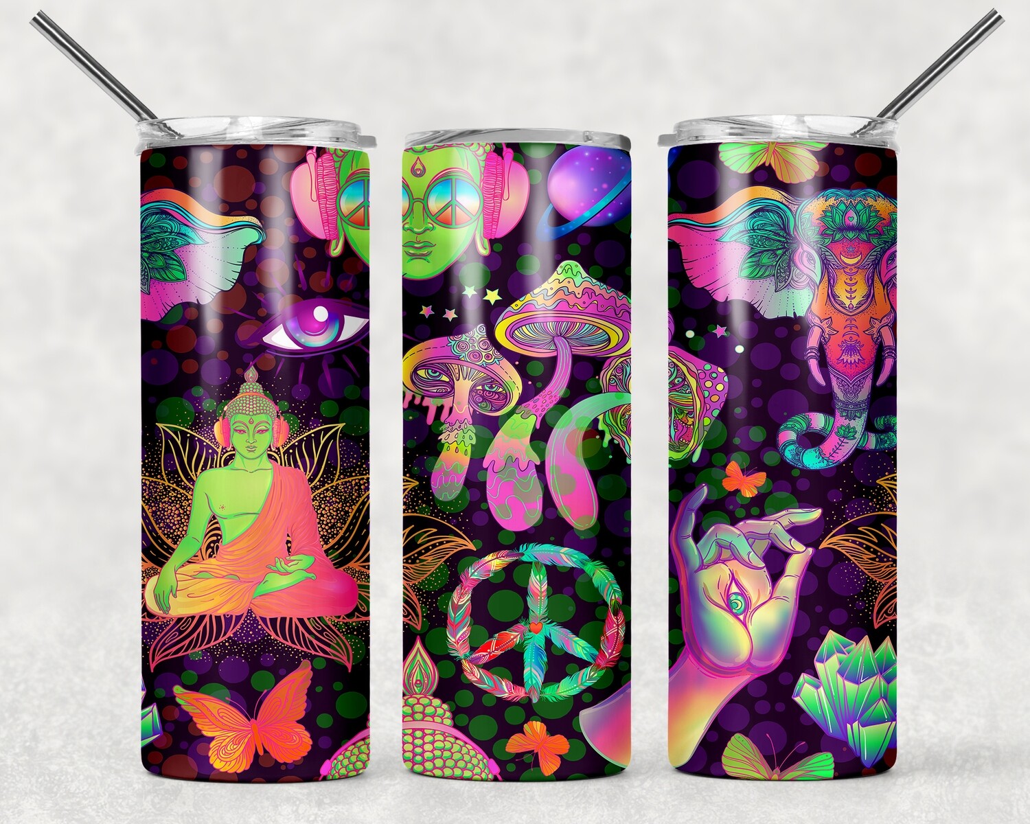 Psychedelic 80&#39;s 90&#39;s Pop Culture Tumbler