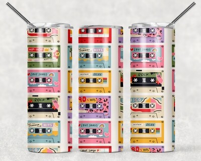 Retro Cassette Tape 80&#39;s 90&#39;s Pop Culture Tumbler