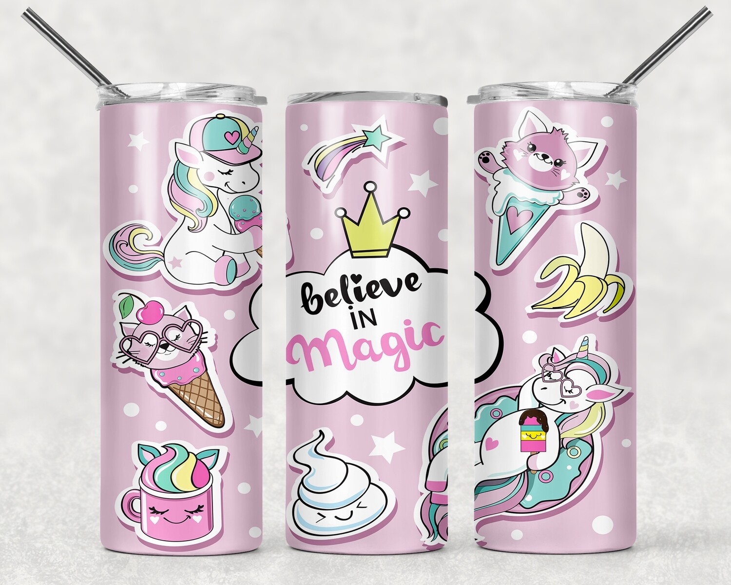 Unicorn Believe in Magic Pop Culture Comic Tumbler