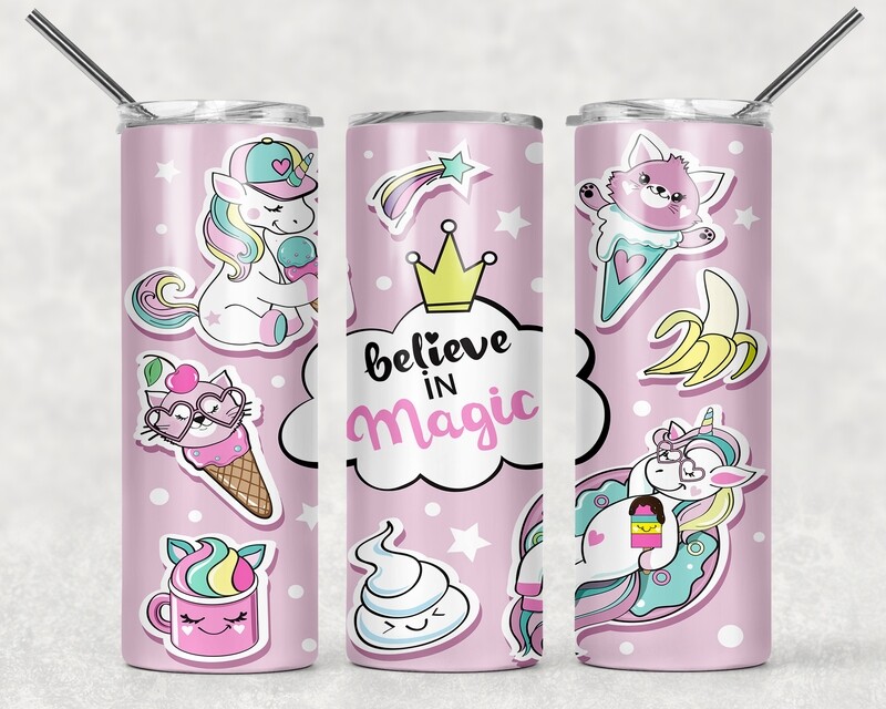 Unicorn Believe in Magic Pop Culture Comic Tumbler
