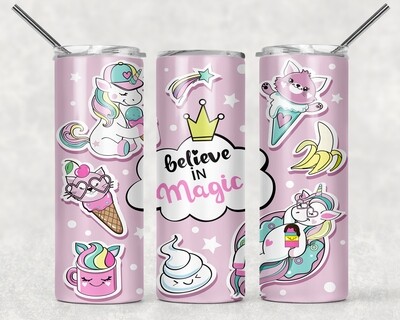 Unicorn Believe in Magic Pop Culture Comic Tumbler