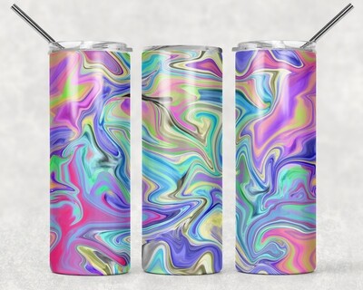 Blue Purple Orange Abstract Tumbler