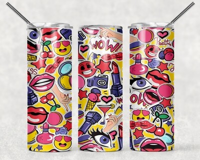 Comic Book 80&#39;s 90&#39;s Pop Culture Comic Tumbler