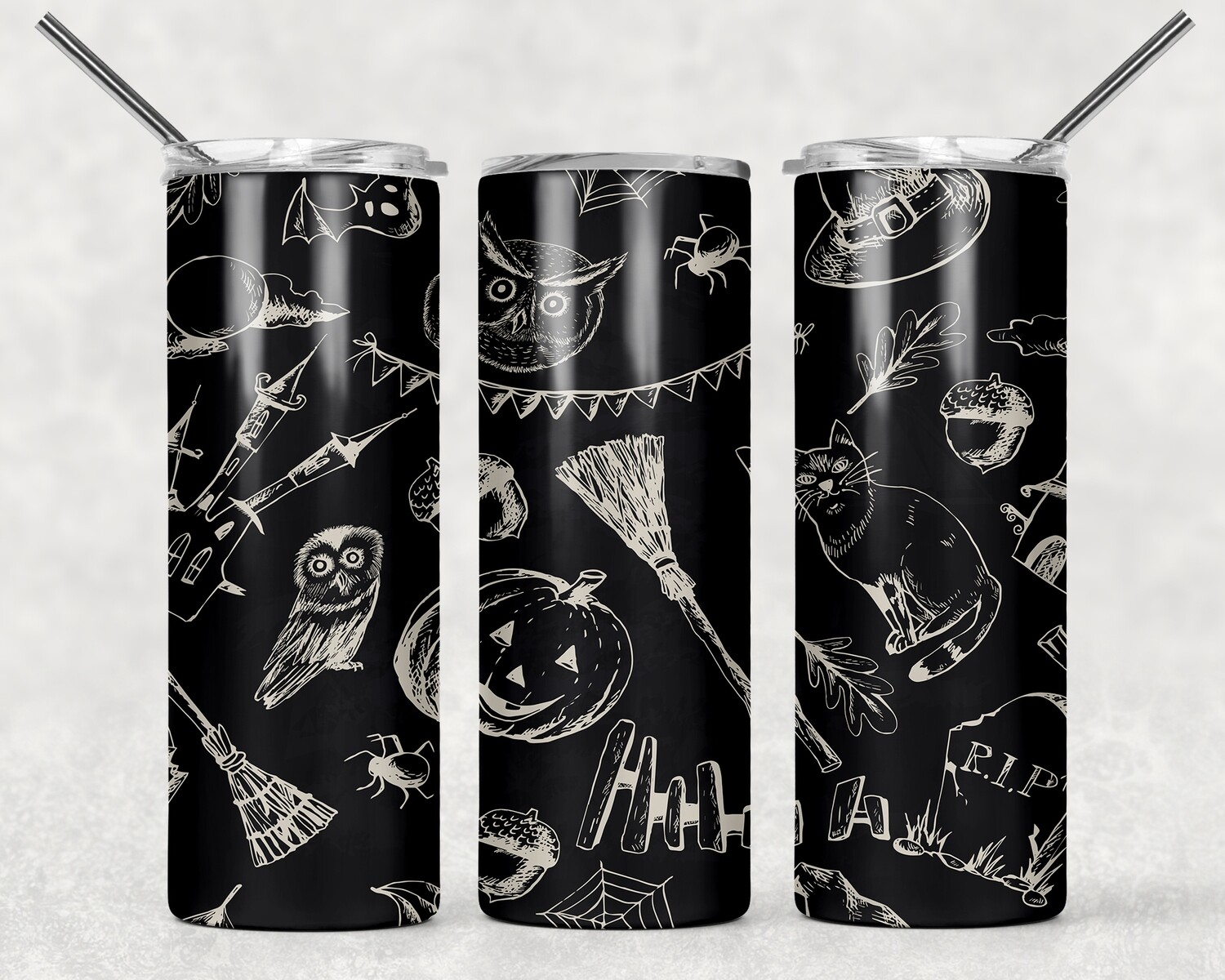 Witch Owl Halloween Tumbler