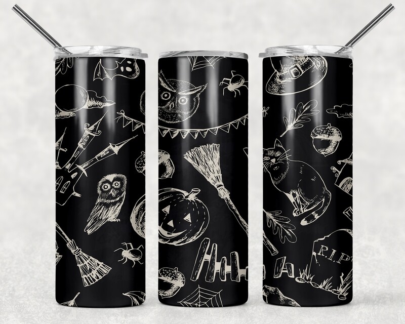 Witch Owl Halloween Tumbler