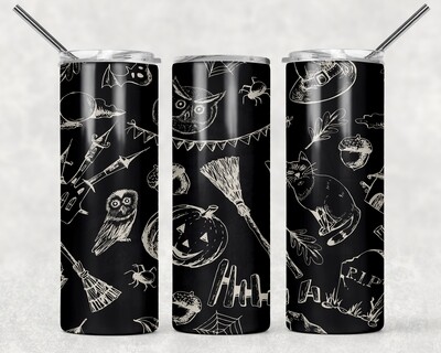 Witch Owl Halloween Tumbler