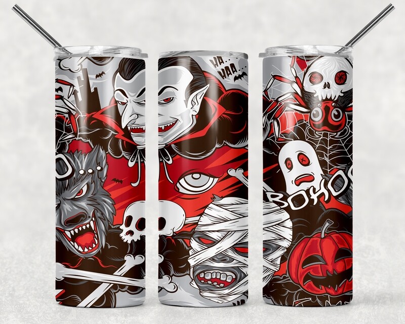 Halloween Vampire Mummy Tumbler