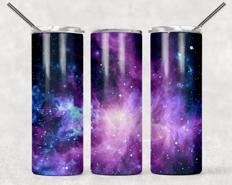 Purple Galaxy Glitter Abstract Tumbler