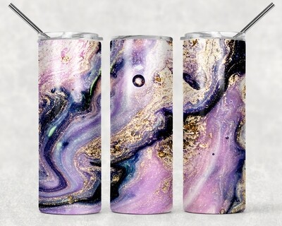 Purple Galaxy Glitter Tumbler