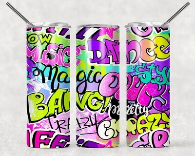 Graffiti Dance 80&#39;s 90&#39;s Pop Culture Comic Tumbler