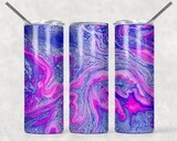 Bright Purple and Pink Abstract Tumbler