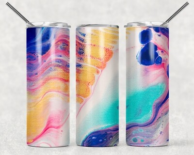Blue Purple Orange Abstract Tumbler