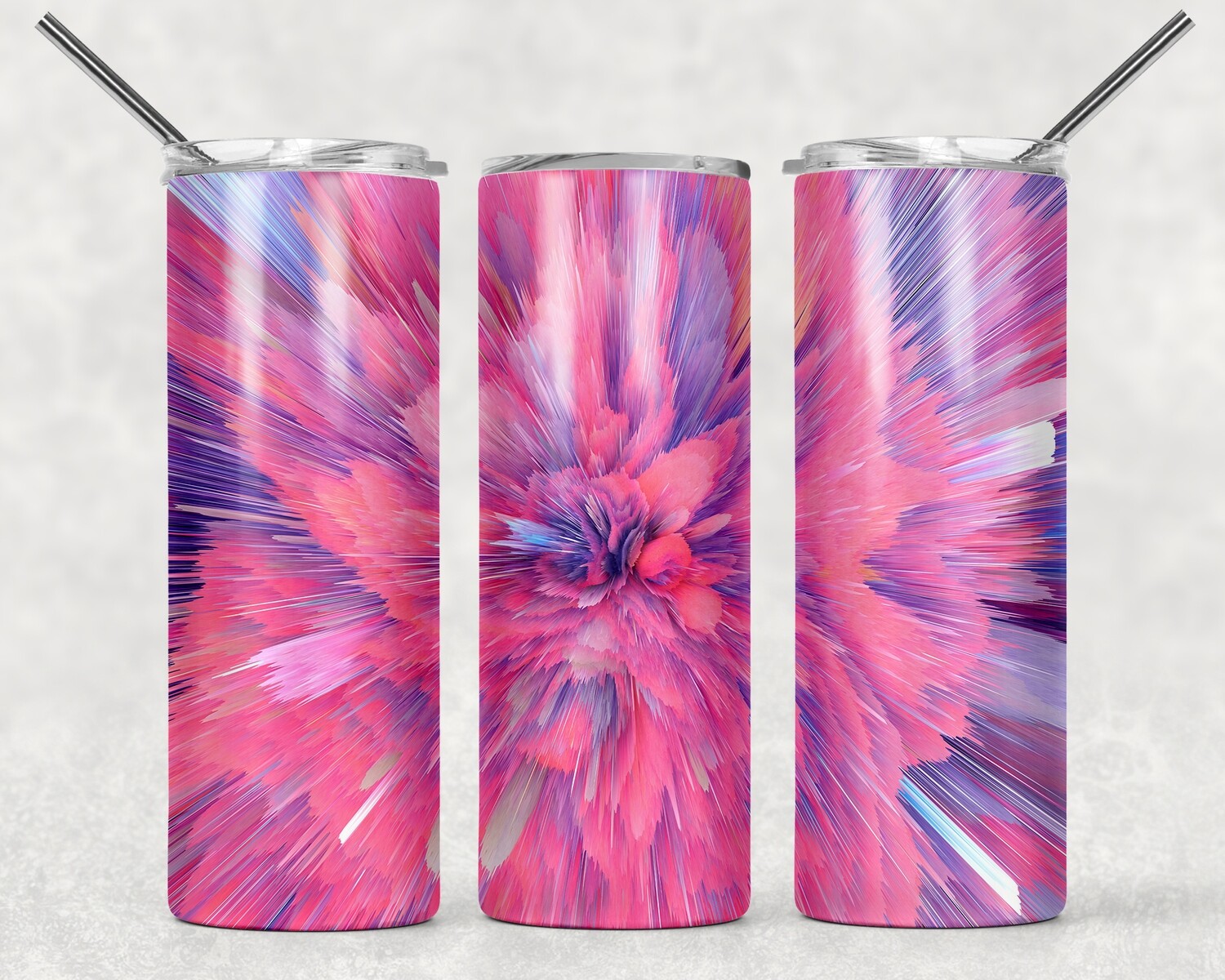 Bright Purple and Pink Abstract Tumbler