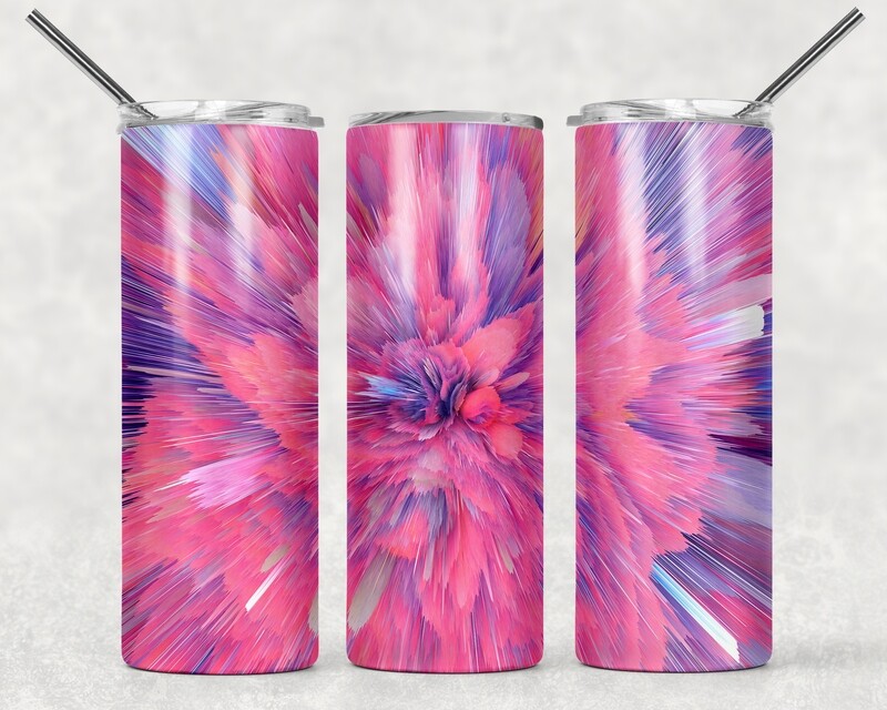Bright Purple and Pink Abstract Tumbler