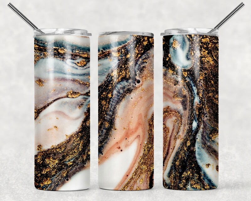 Agate Galaxy Glitter Tumbler