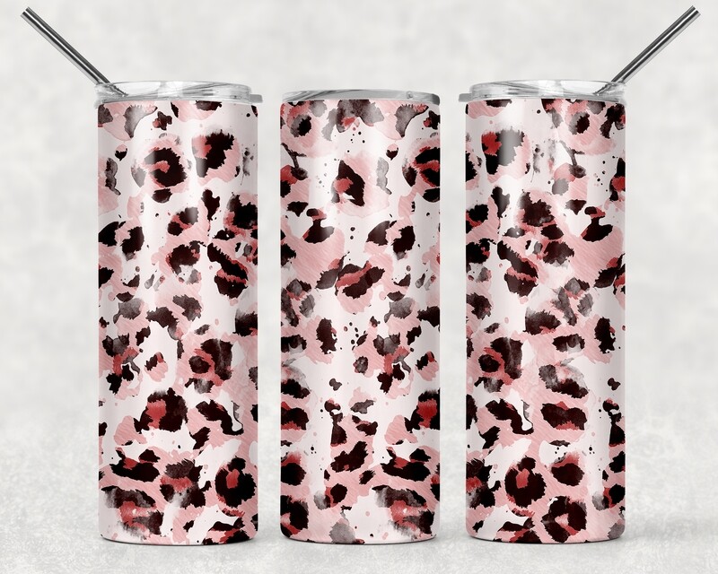 Pink Cheetah Print Leopard Print Tumbler