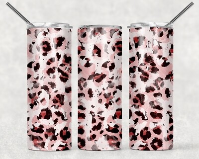 Pink Cheetah Print Leopard Print Tumbler