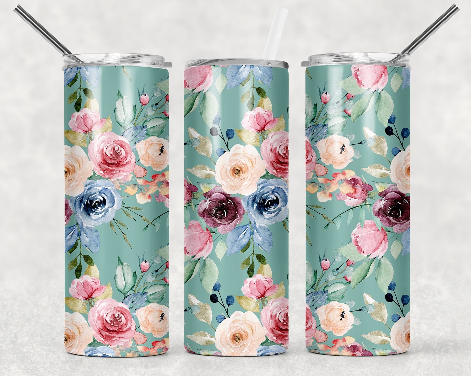 Floral Roses Tumbler