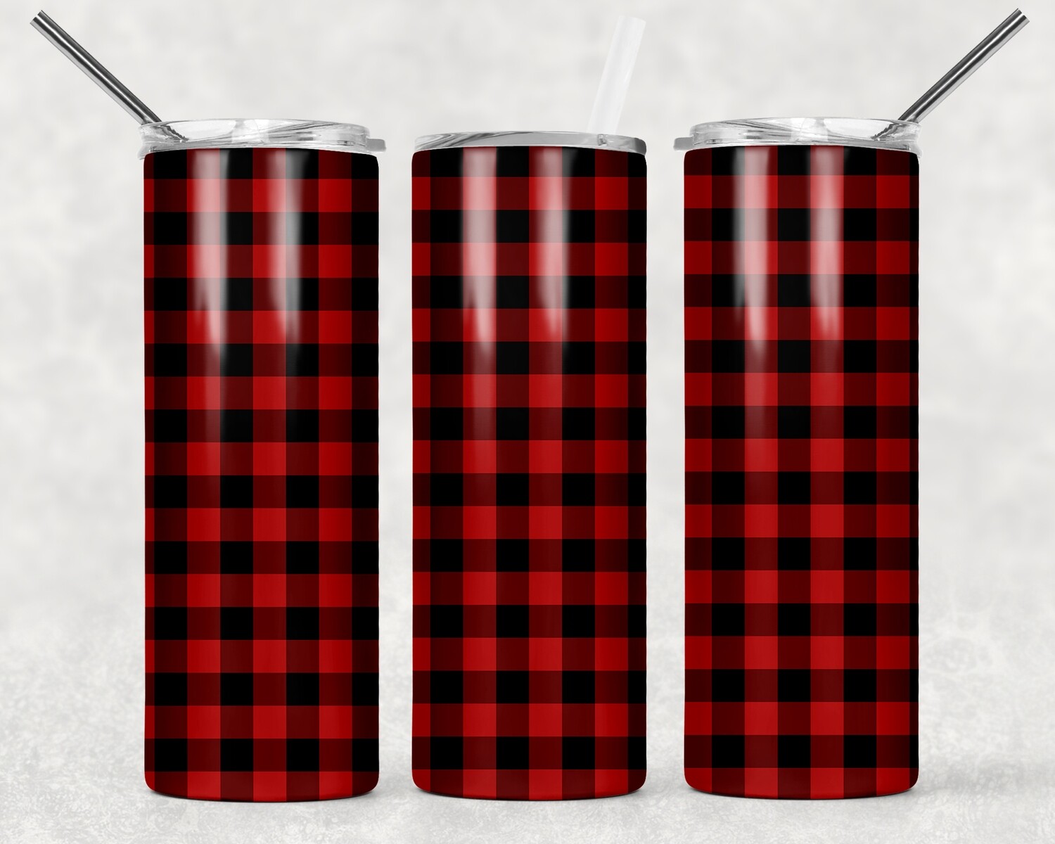 Red Buffalo Plaid Tumbler