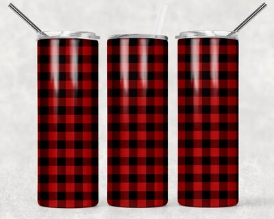 Red Buffalo Plaid Tumbler