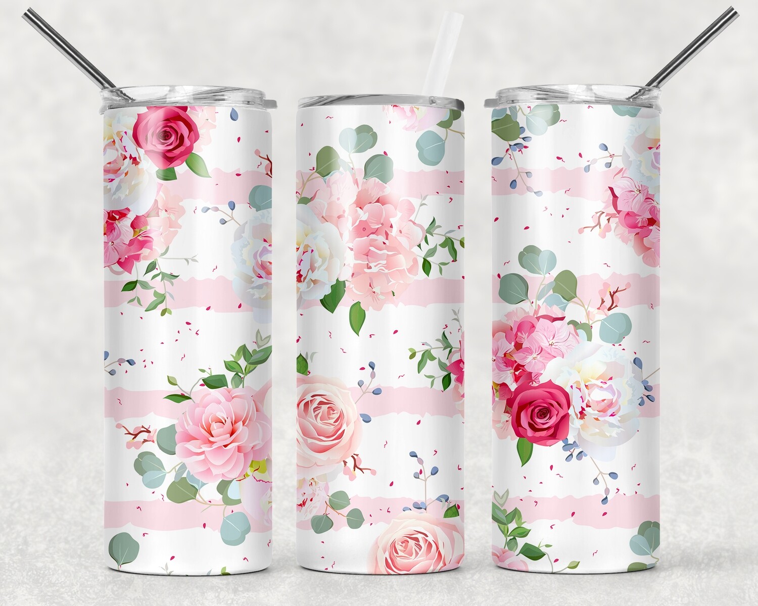 Floral Roses Tumbler