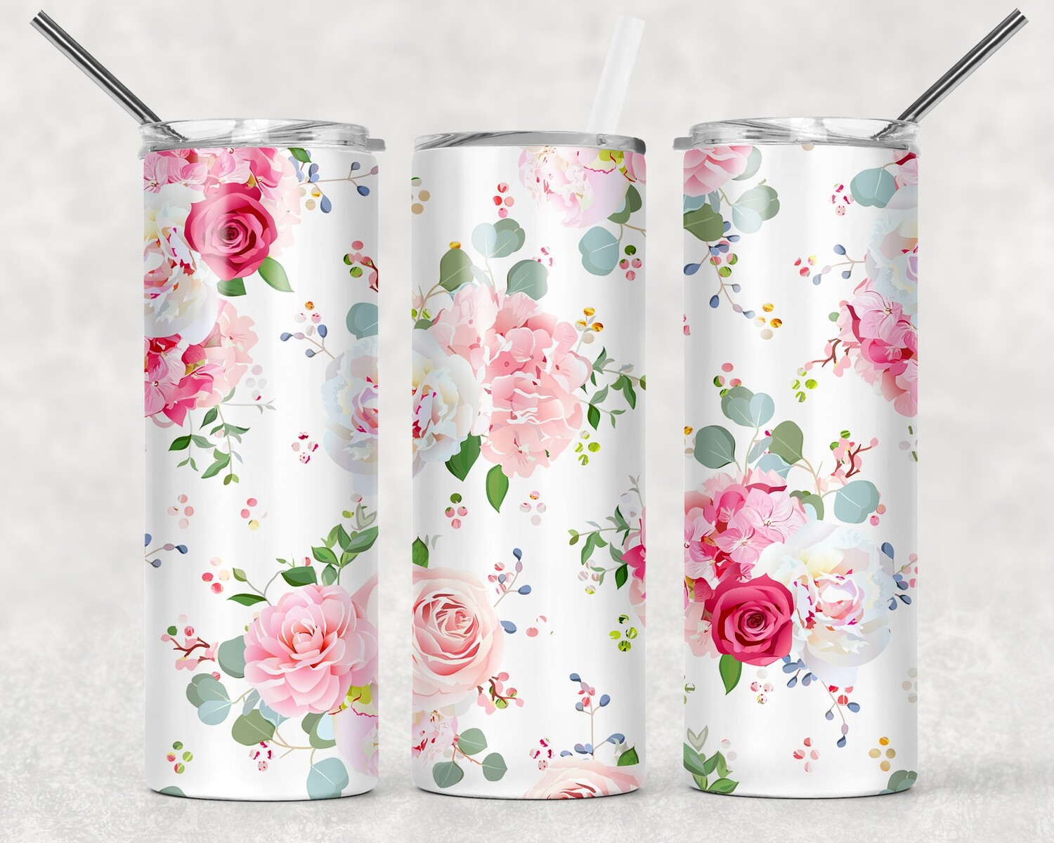 Floral Roses Tumbler