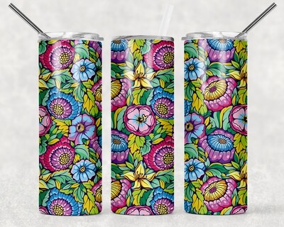 Bright Floral Tumbler