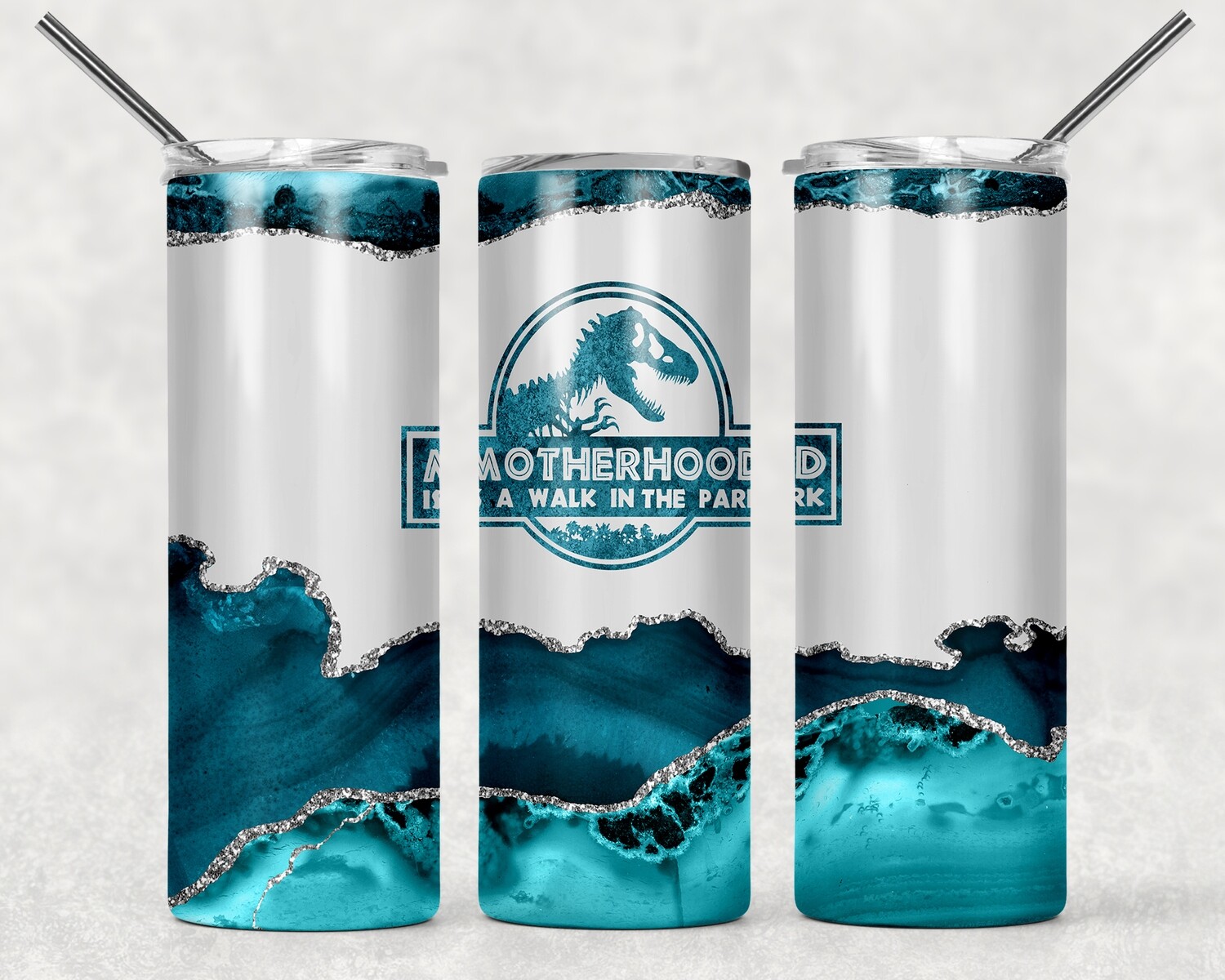 Jurassic Park Motherhood is a Walk in the Park Tumbler