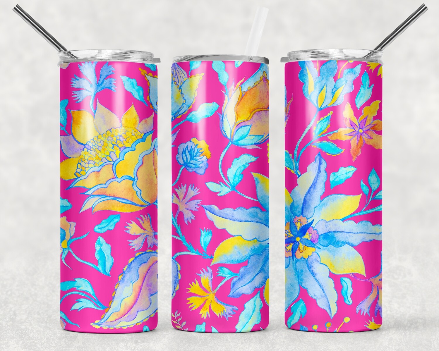Bright Floral Tumbler