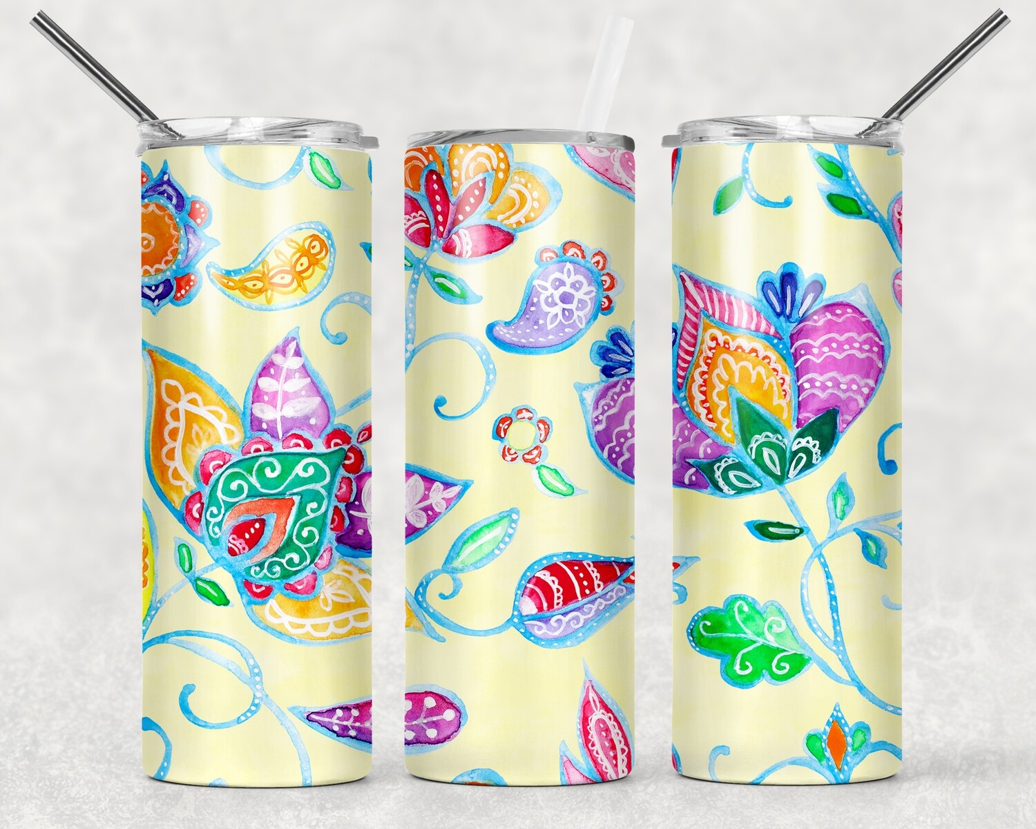 Bright Floral Tumbler
