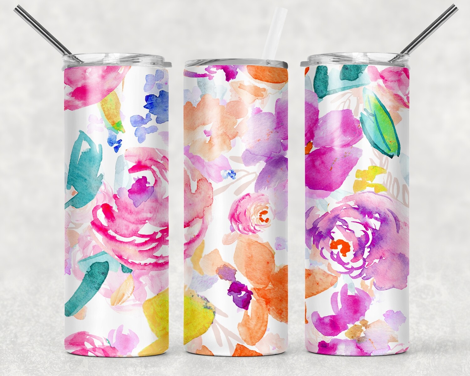 Bright Floral Tumbler