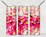 Pink Abstract Fall Tumbler