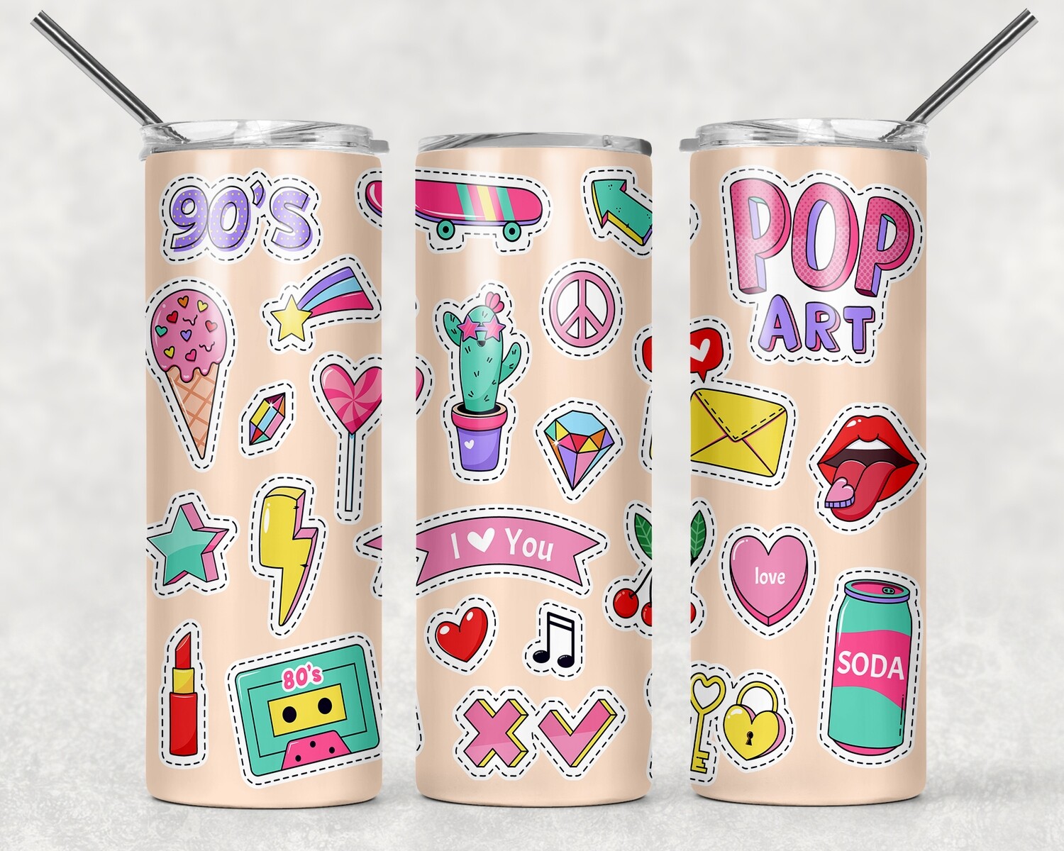 80&#39;s 90&#39;s Pop Culture Tumbler