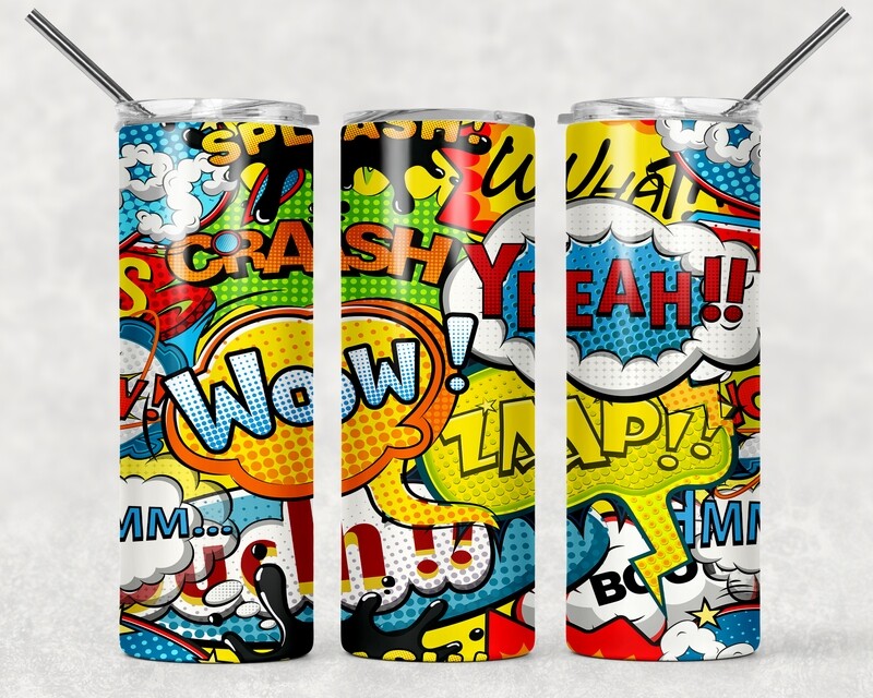 Comic Book 80&#39;s 90&#39;s Pop Culture Comic Tumbler